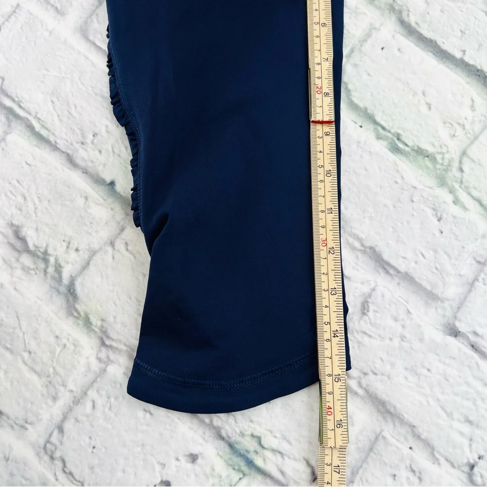 Lululemon Sun sprinter Crop Pants Leggings Deep Indigo / Pow Pink Size 4 Yoga